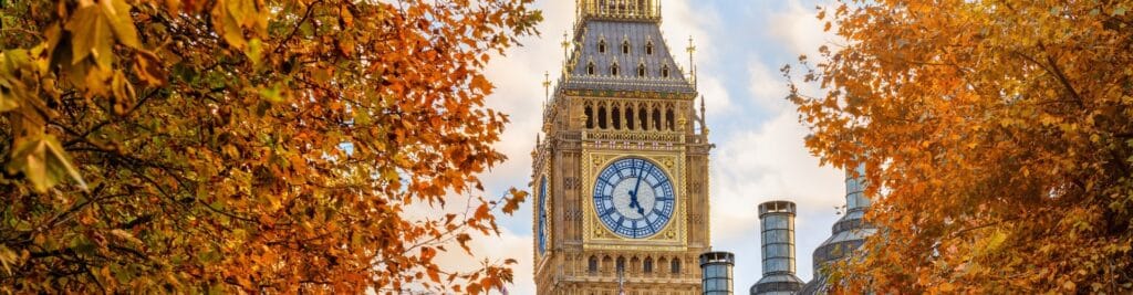 Westminster, London, in autumn.